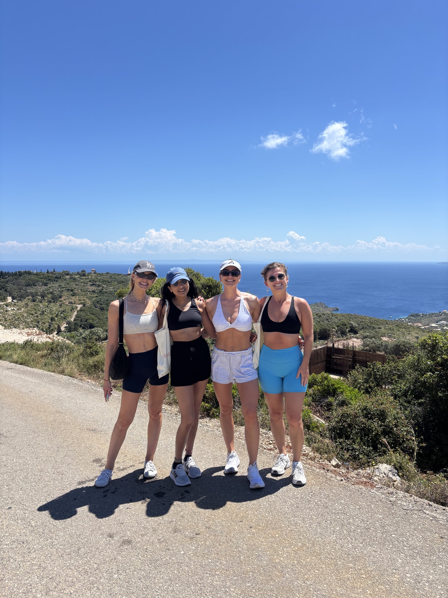 Salted Soul guests walking through Zakynthos on a retreat hike