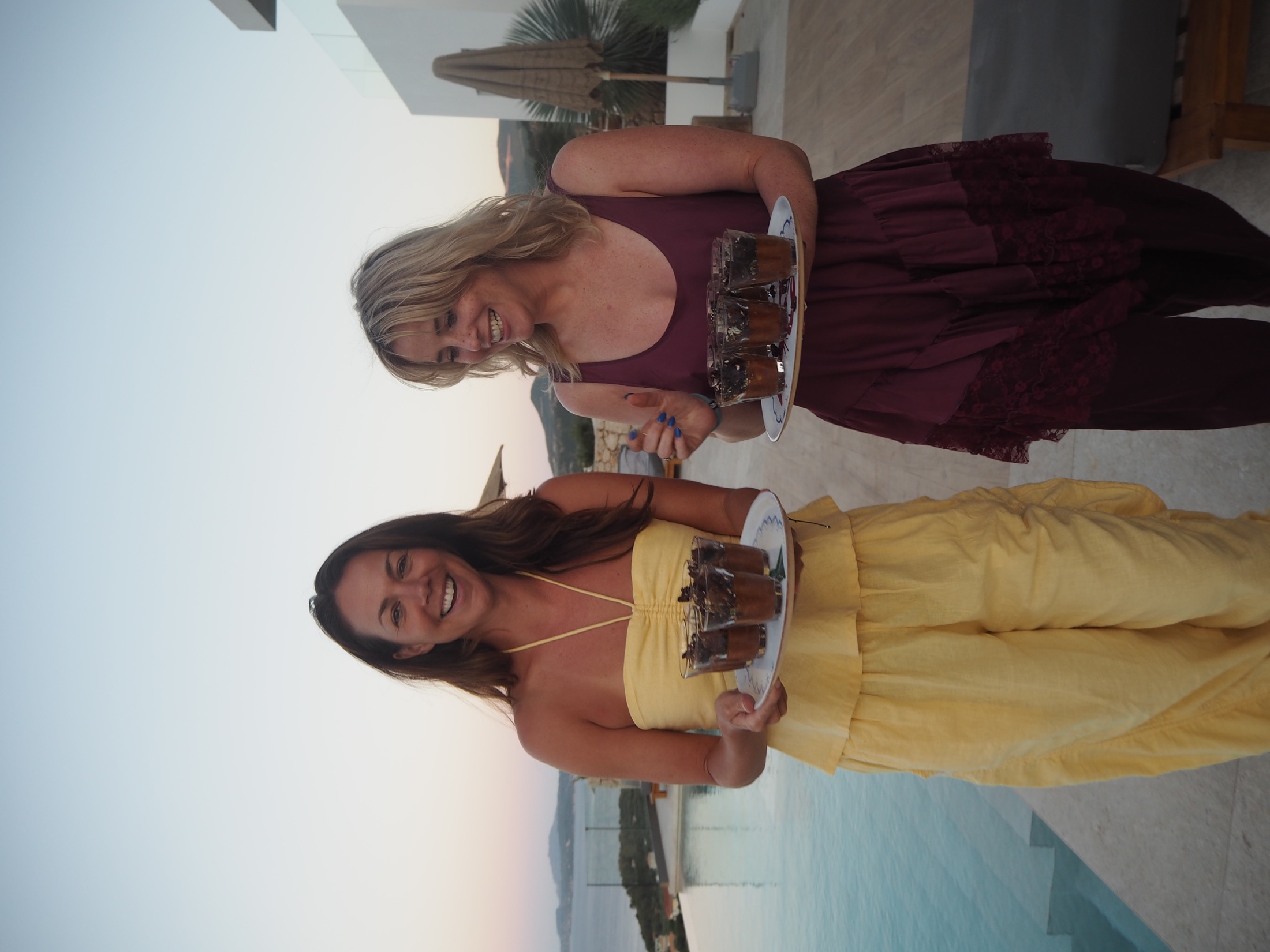 Nicola sharing a moment with a retreat guest