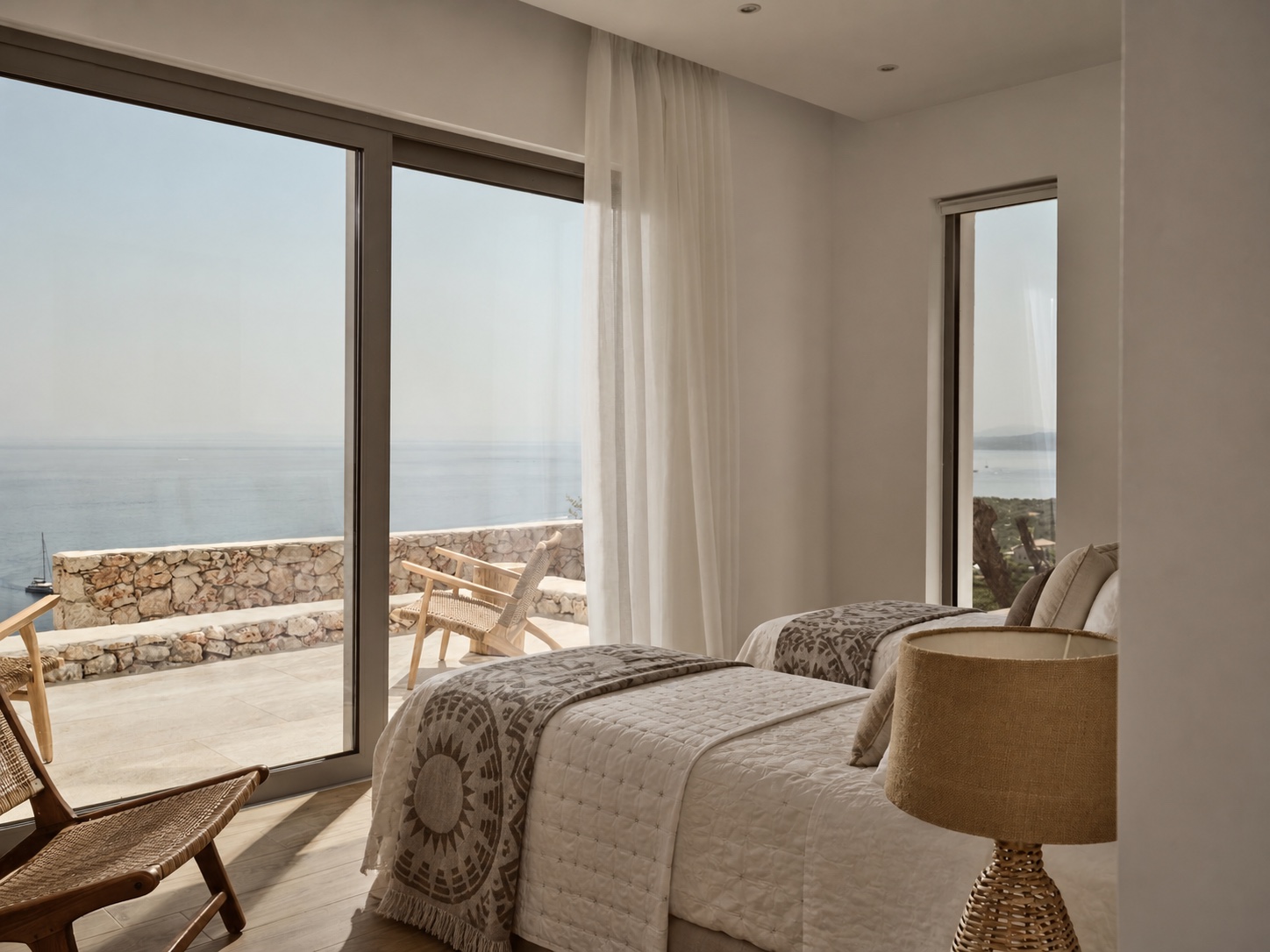 Twin with sea view room photo