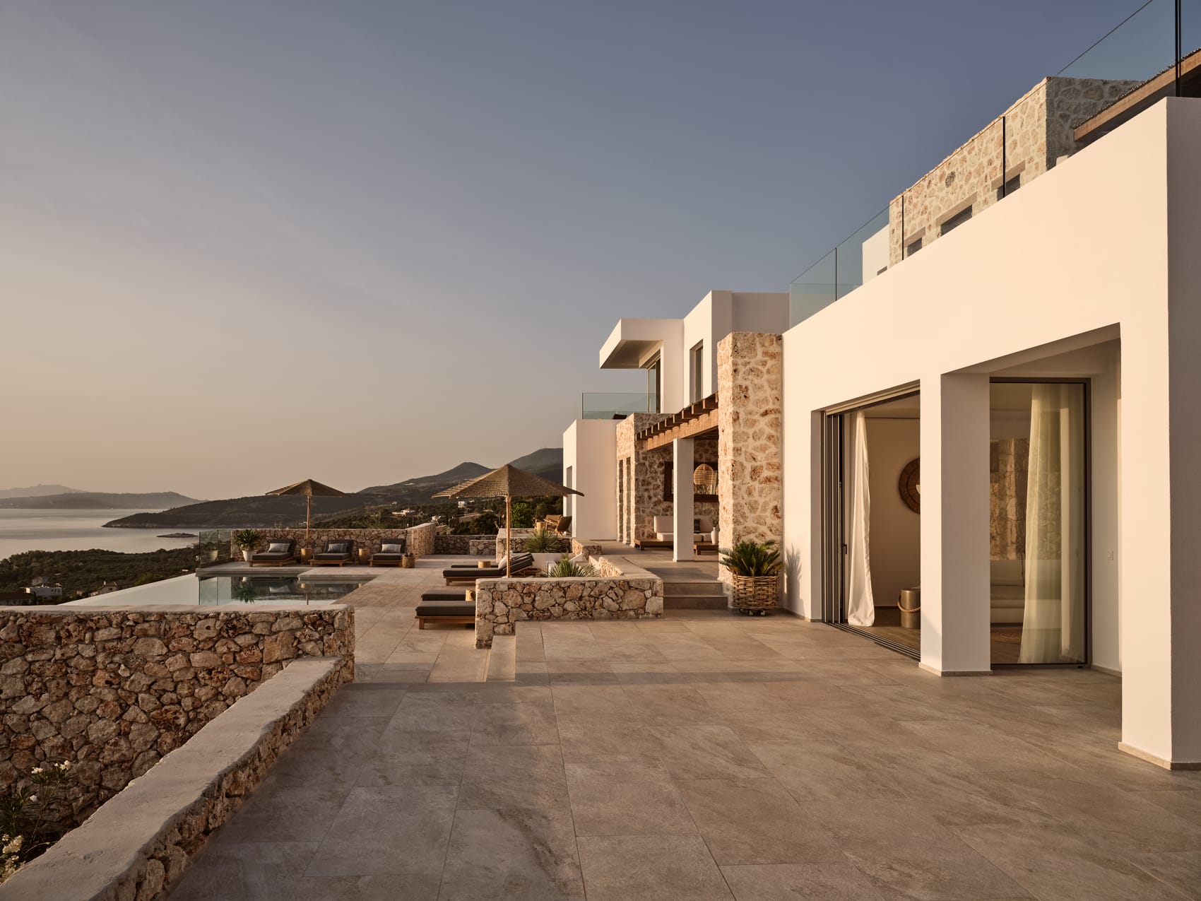 Villa at sunset