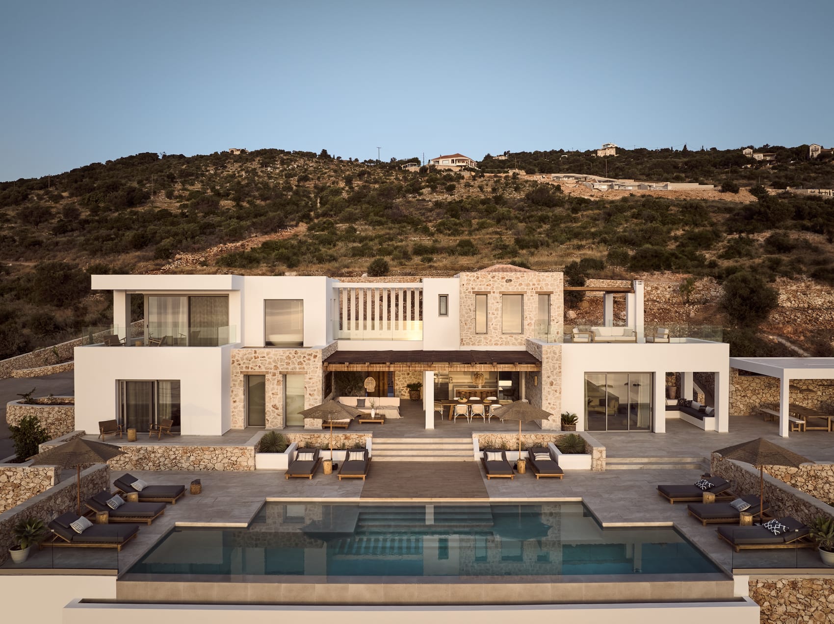 Pool with mountain views
